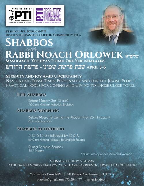Banner Image for Shabbos with Rabbi Noach Orlowek, shlita